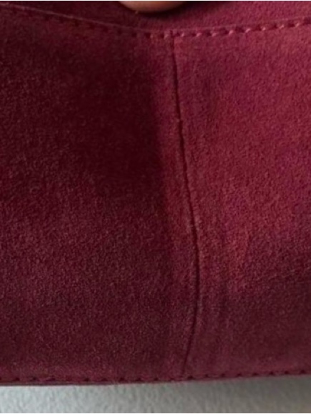 Suede Shoulder Bag in Red - Picture 7 of 7